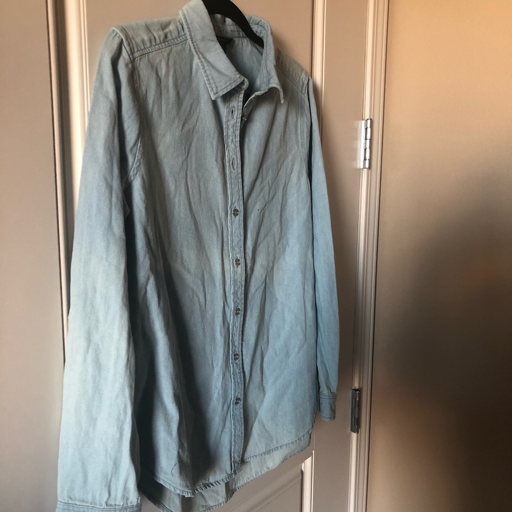 Jean Chambray Button Down Shirt
